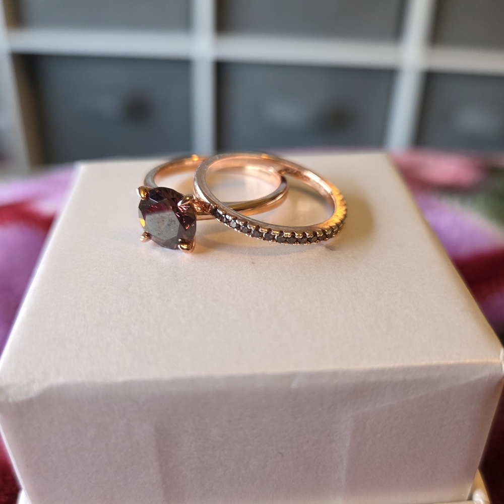 Elegant Gold and Silver Ring Set